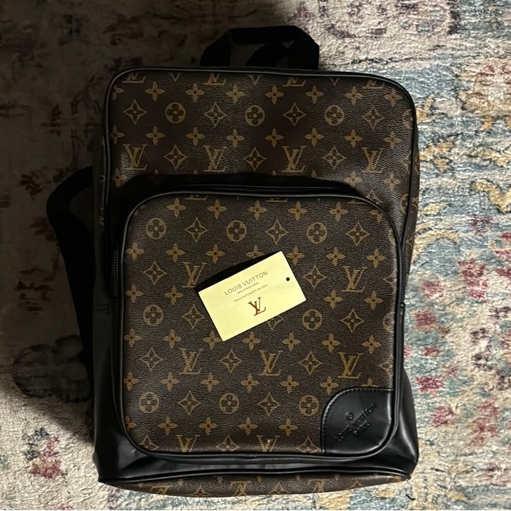 Louis Vuitton Black and Brown Monogram Men's Backpack